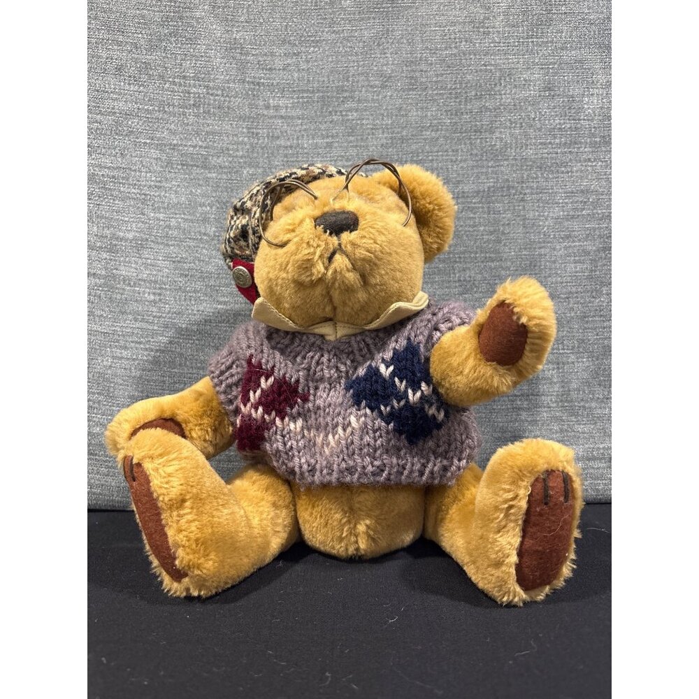 Pickford Bears Ltd. Brass Button Bear Collection “Westwood" Plush In Argyle Swea